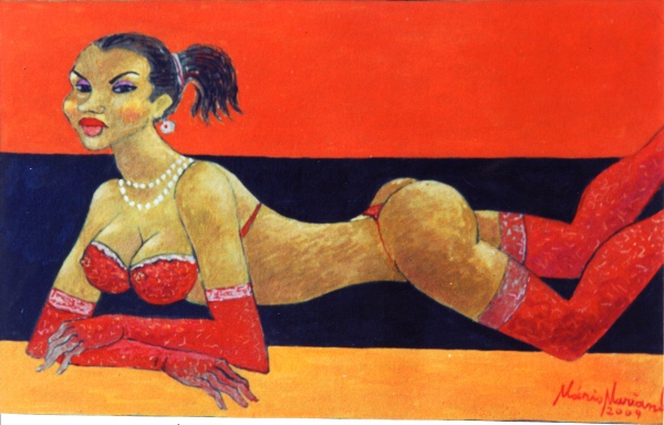 Mulata em Lingerie Vermelho - OSP - 2009